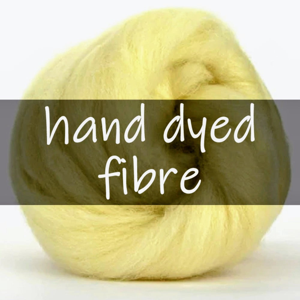 Hand dyed fibre for spinning