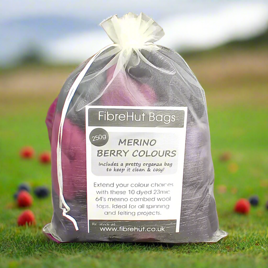 merino berry colours mixed fibre bag