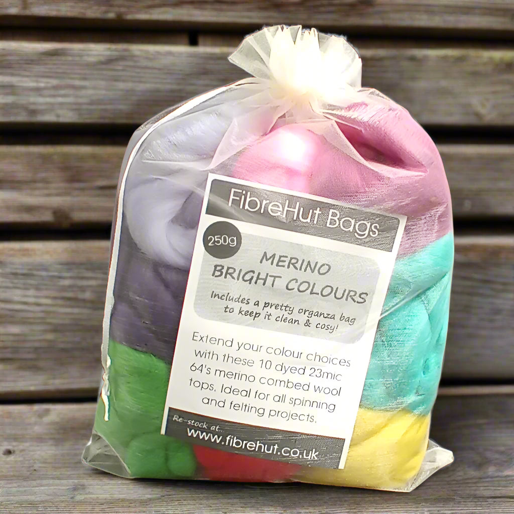 mixed bag roving combed wool top