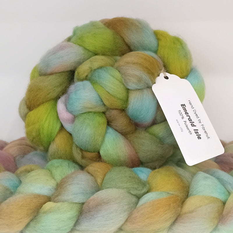 hand dyed polwarth combed wool top