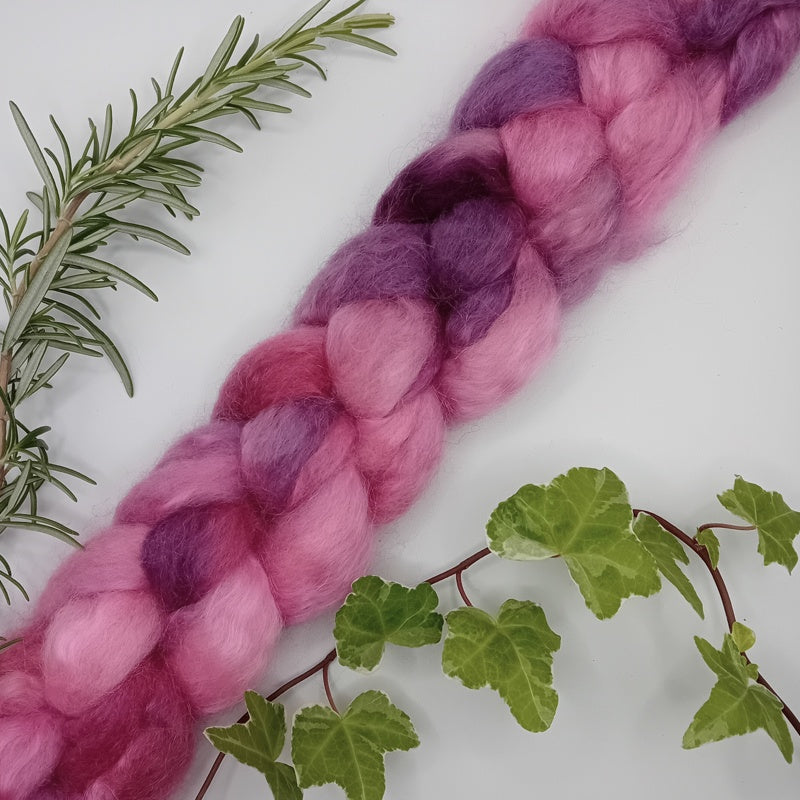 hand dyed bfl and mohair