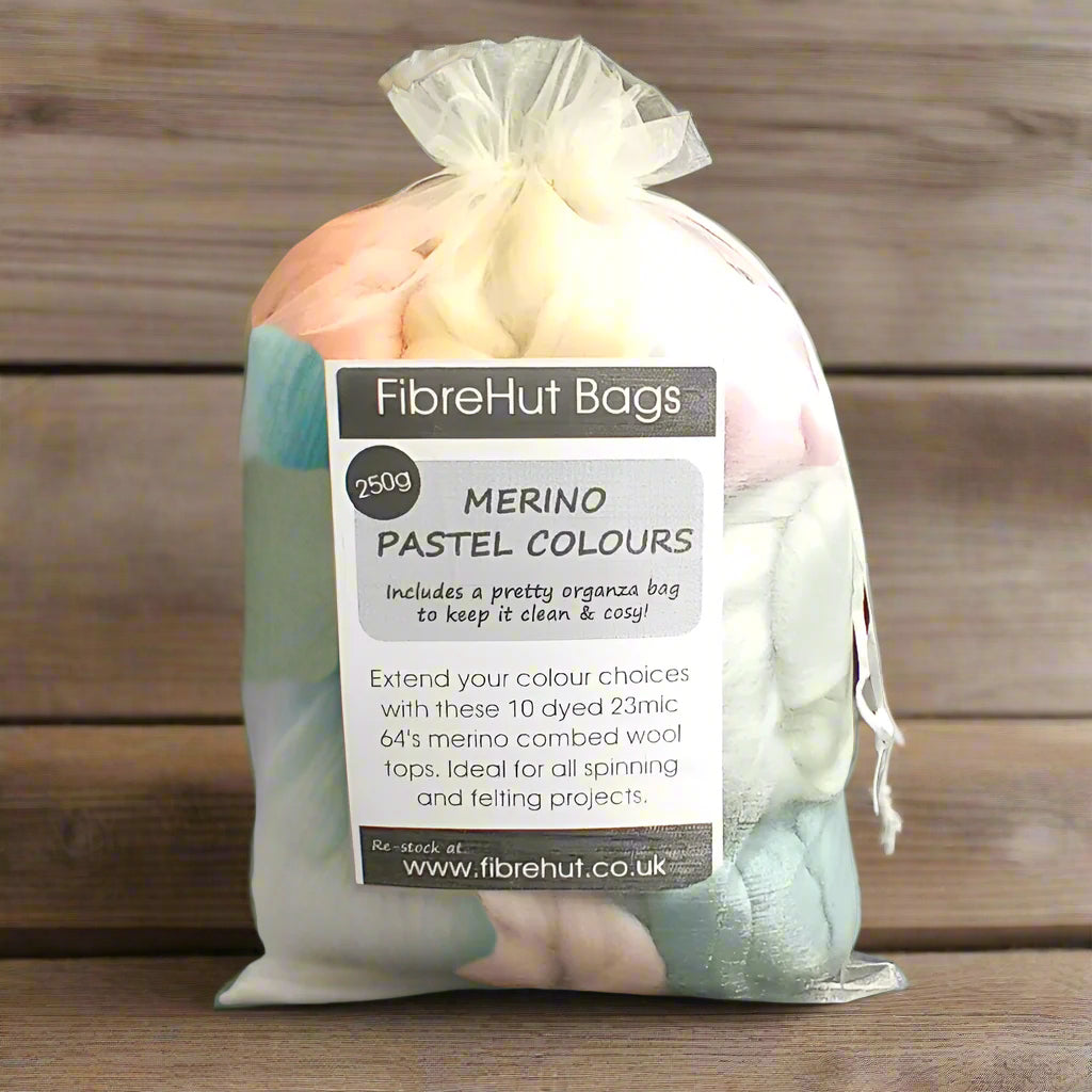 mixed bag roving combed wool top