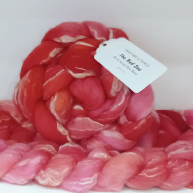 bfl and seacell hand dyed fibre