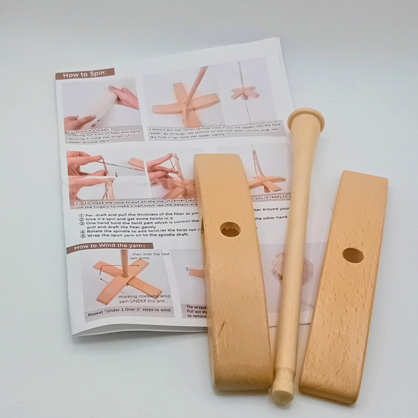 turkish drop spindle with instructions