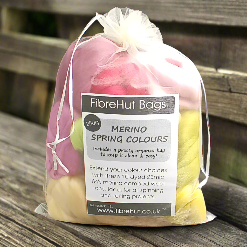 mixed bag roving combed wool top