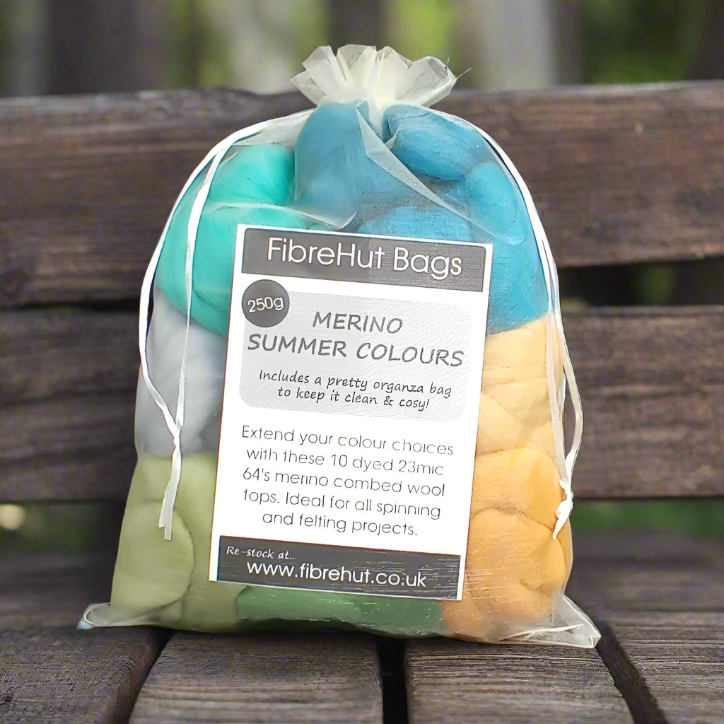 Bag of roving combed wool top