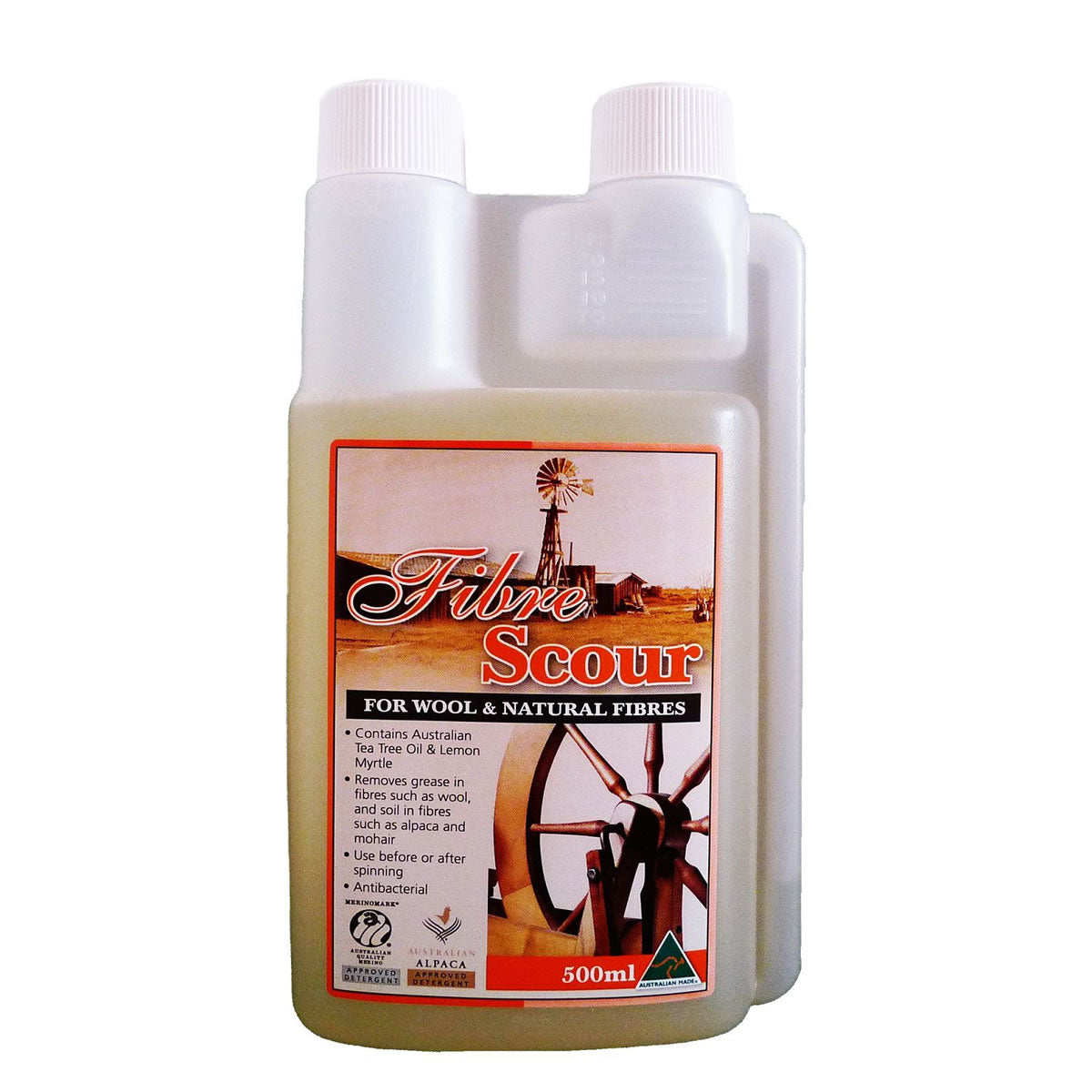 Fibre scour for sheep wool