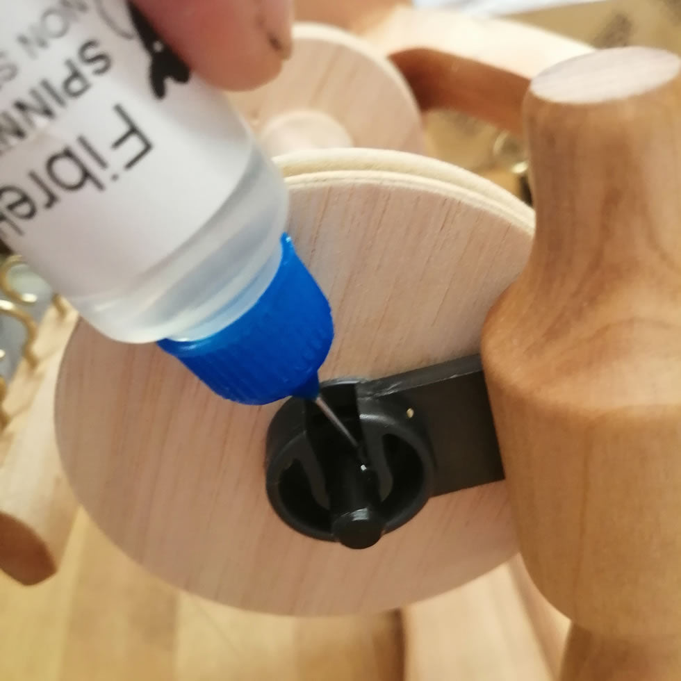 spinning wheel flyer and bobbin oil