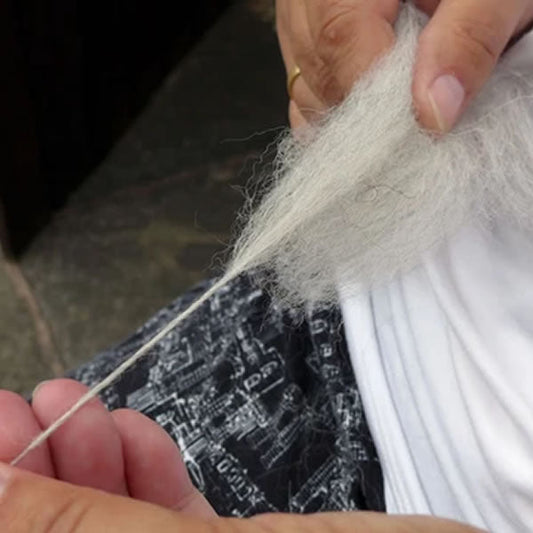 Spinning with Swaledale wool top