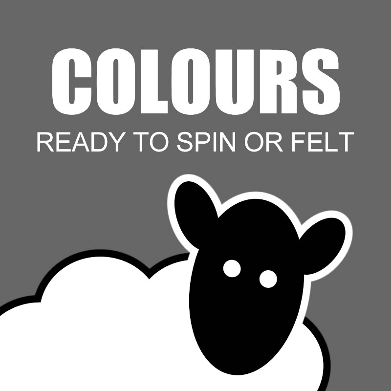 Wool top colours to spin or felt
