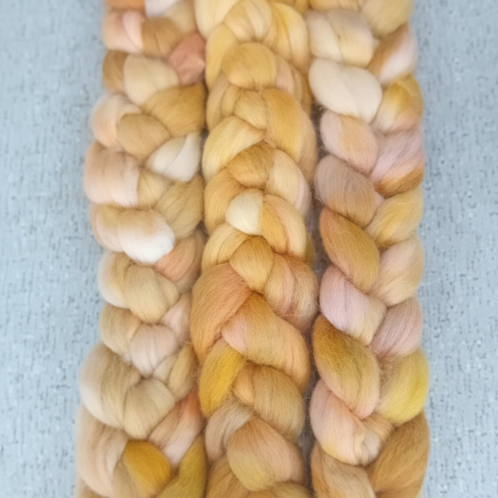 Hand dyed Perendale combed wool top