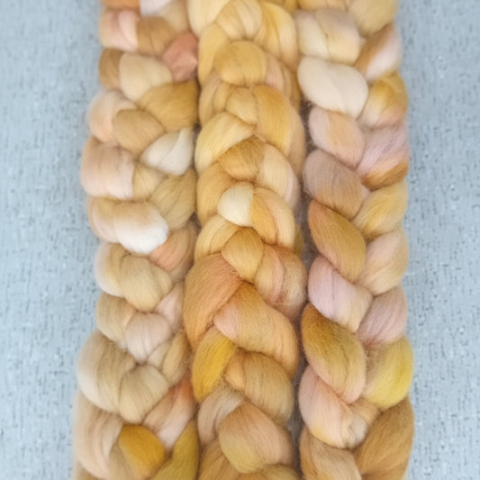 Hand dyed Perendale combed wool top