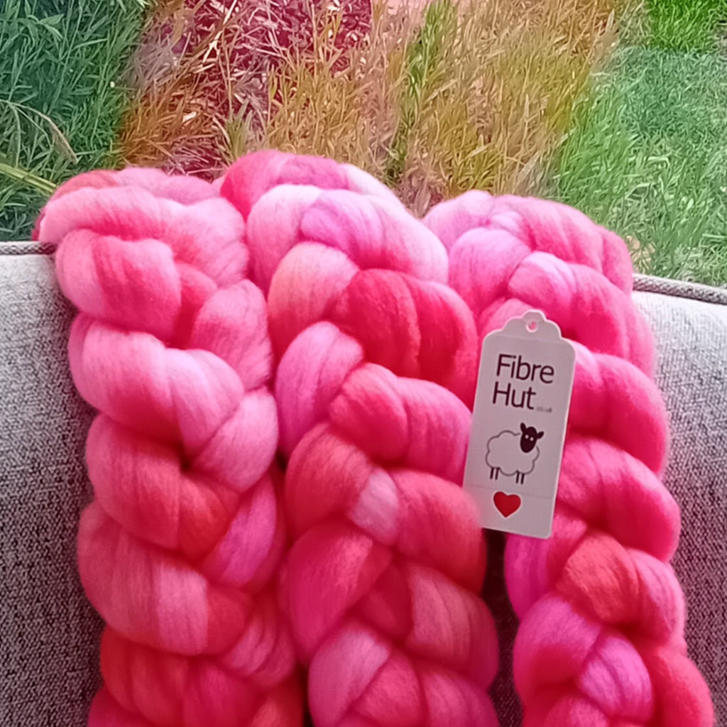 hand dyed wool top