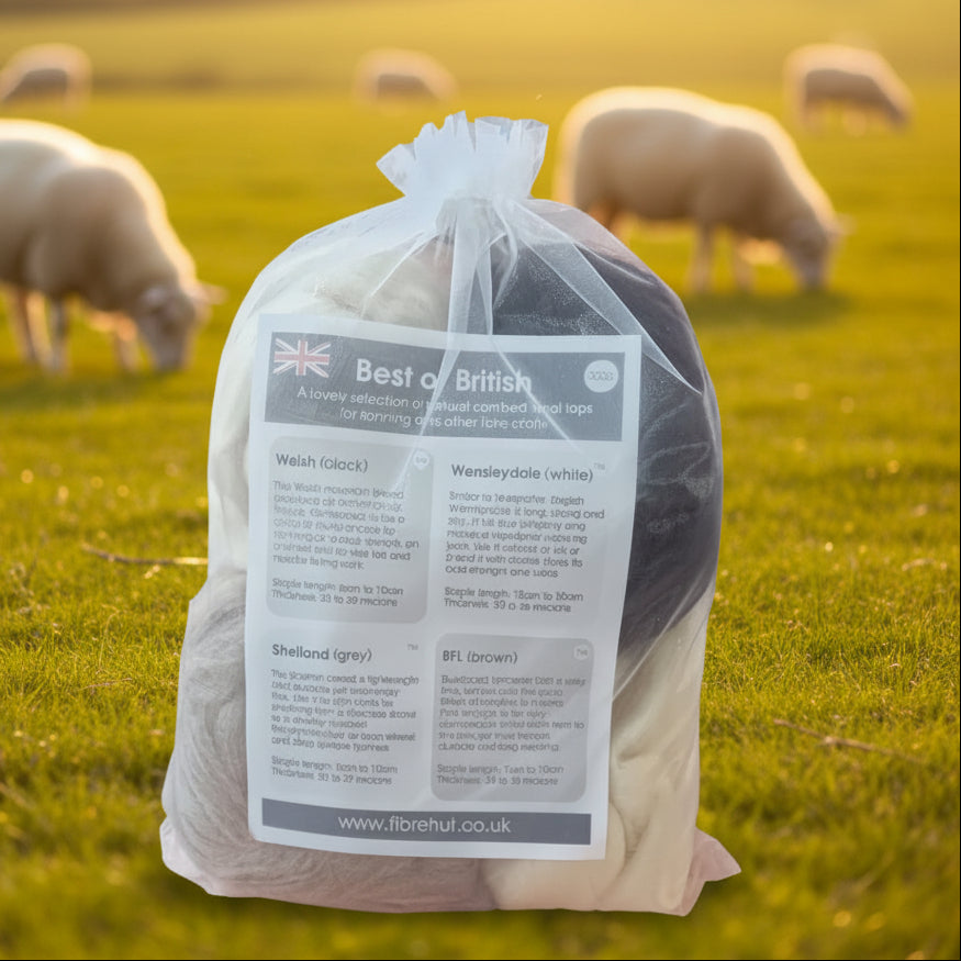 best of british bag of combed wool top