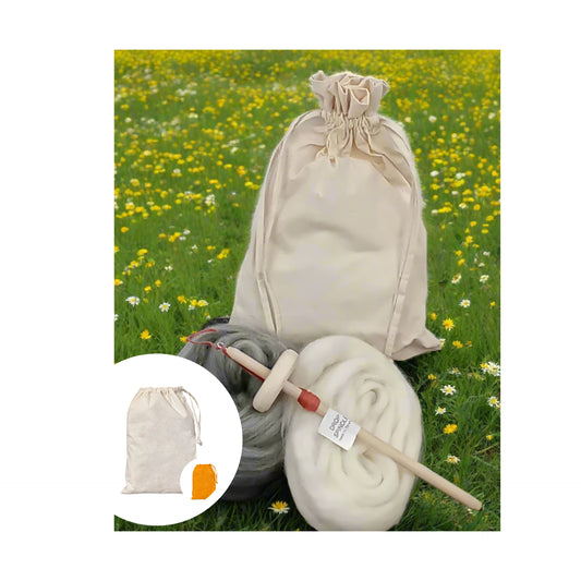 Drop spindle wool spinning kit