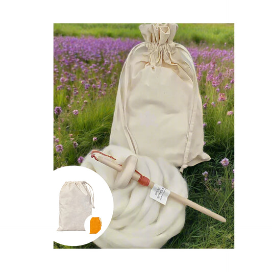 Drop spindle wool spinning kit