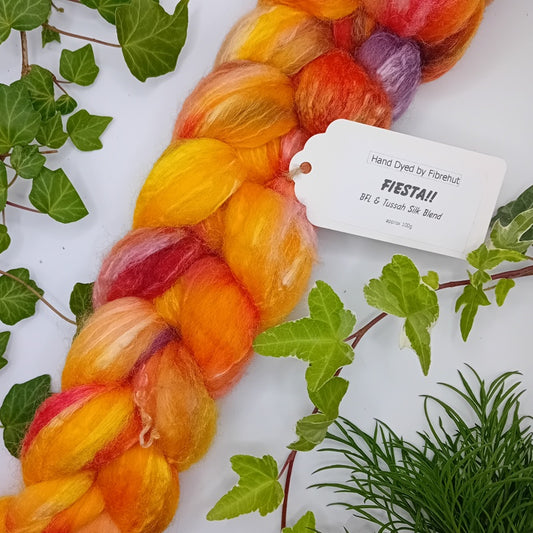 bfl and tussah silk fibre blend