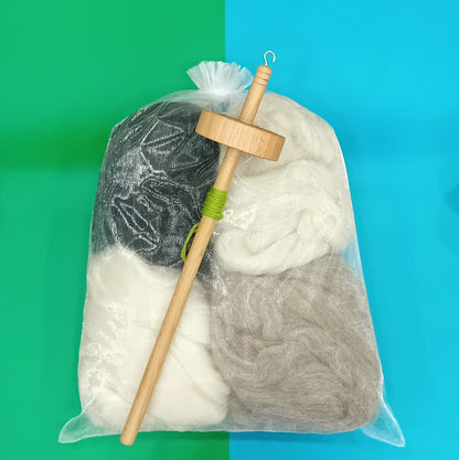 drop spindle spinning kit