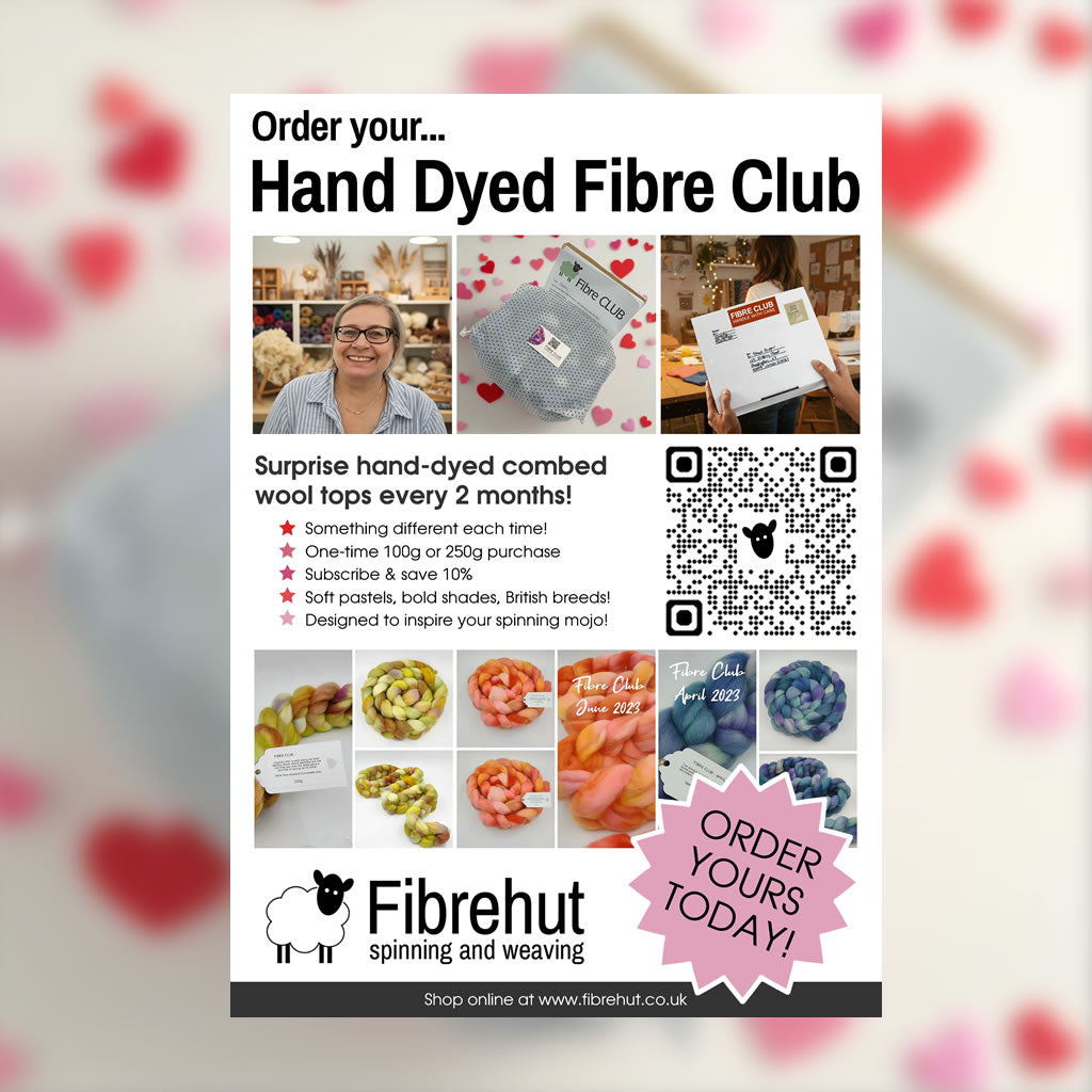 Hand dyed fibre club fresh from the Fibrehut dye pot