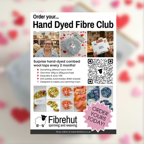 Hand dyed fibre club fresh from the Fibrehut dye pot