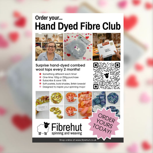 Hand dyed fibre club fresh from the Fibrehut dye pot