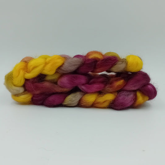 hand dyed wool top at fibrehut