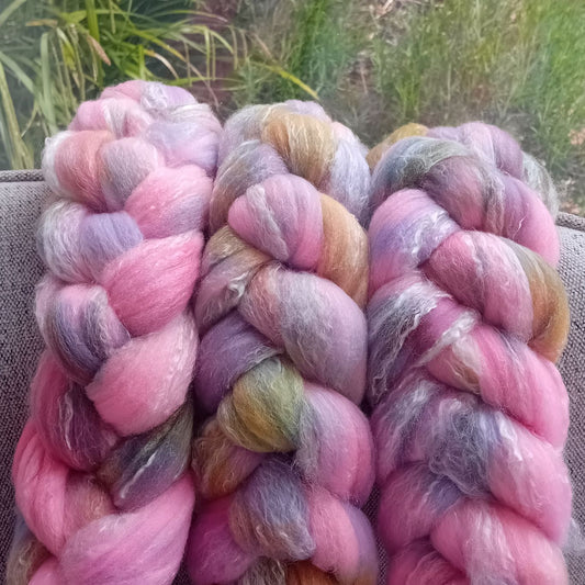 Hand Dyed Rambouillet & Bamboo HYDRANGEA MIST