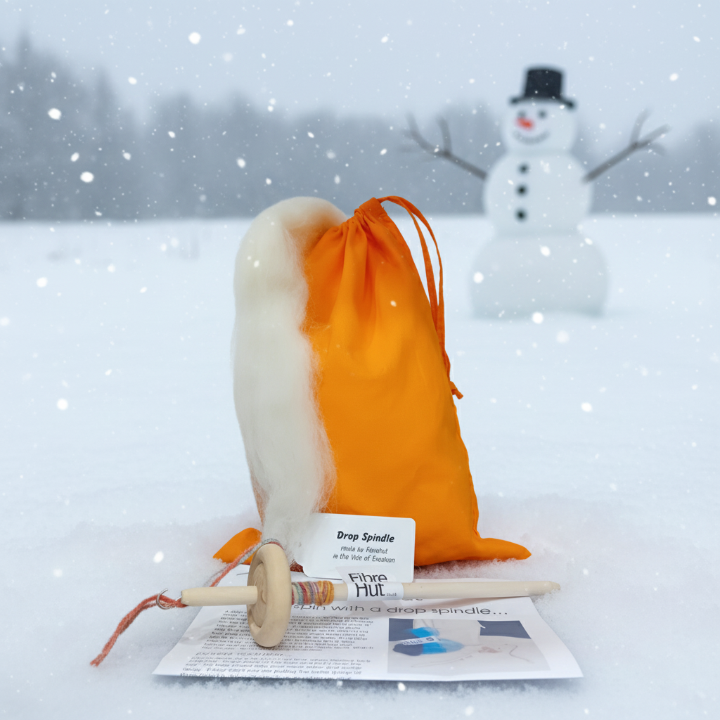 drop spindle yarn spinning kit for christmas