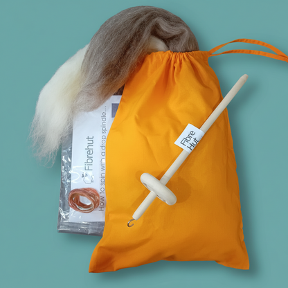 Drop spindle yarn spinning craft set