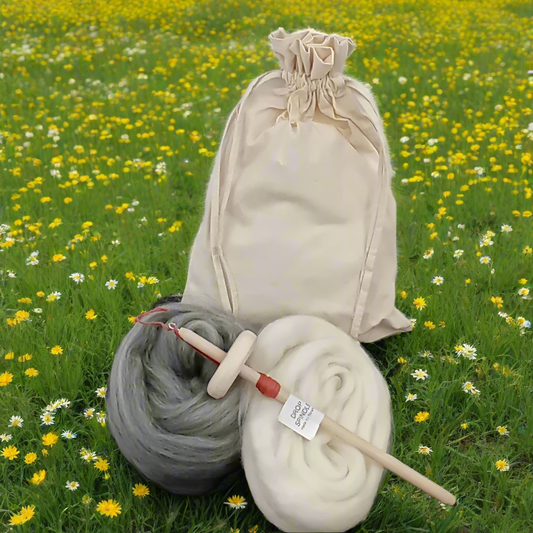 drop spindle yarn spinning kit