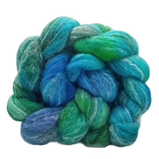 hand dyed wool fibre