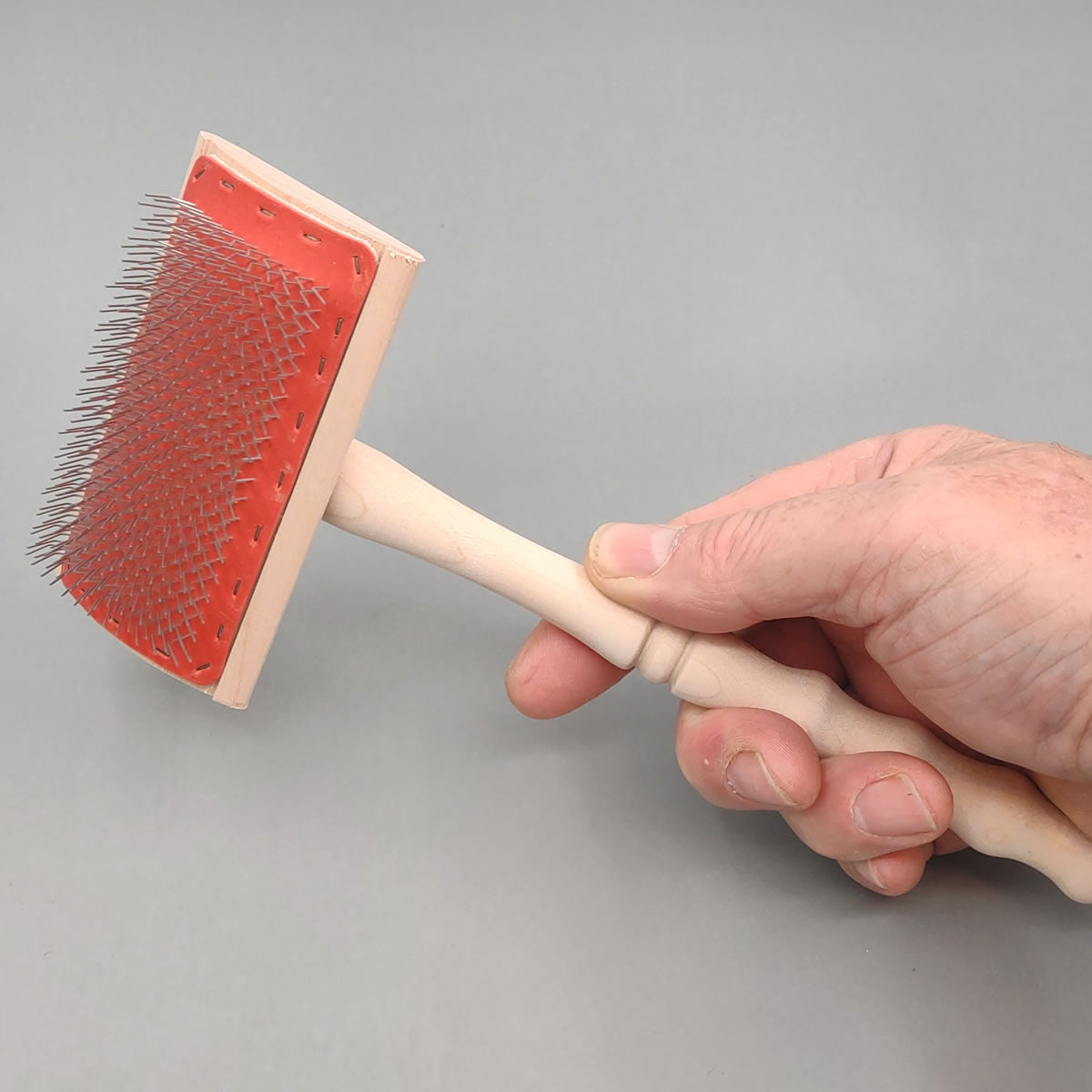 flick carder for wool fleece locks