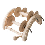 Lazy kate with spinning wheel bobbins